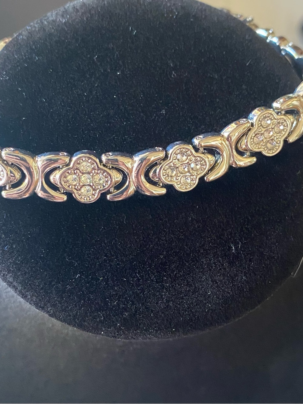 Camila Paris silverTone Crystal Flower Copper Link Bracelet - Women Jewelry